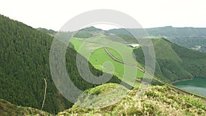 High Up View Over the Sete Cidades