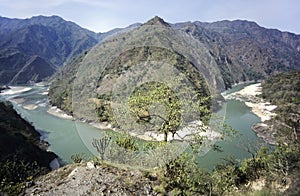 High valley ganges river