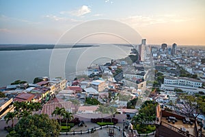 High view of the city of Guayaquil photo