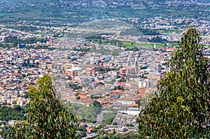 High view of Ibarra, Ecuador