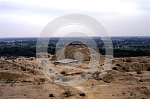 High view of the pyramids of Tucume in Lambayeque - PERU photo