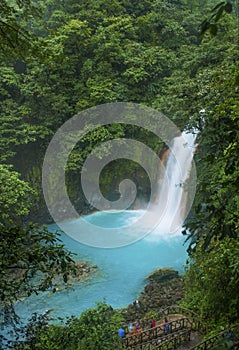 High View of Rio Celeste Waterfall photo