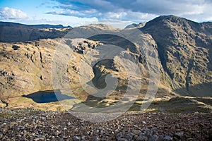 High view of Styhead Tarn