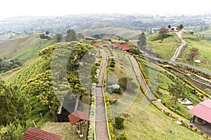 High Views of Lookout of Filandia in Quindio, Colombia. photo