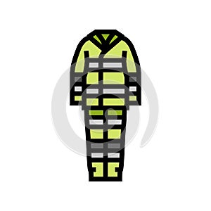 high visibility clothing color icon vector illustration