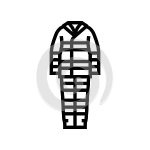 high visibility clothing line icon vector illustration