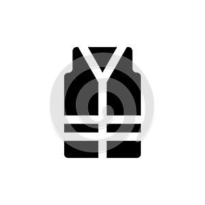 High visibility vest iconHigh visibility vest icon vector illustration graphic on white background