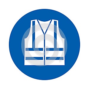 High visibility vest must be worn. M015.  Standard ISO 7010