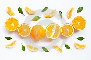 High vitamin C. Fresh orange citrus fruit with
