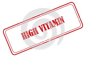 high vitamin stamp on white