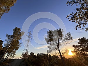 High voltage cable tower