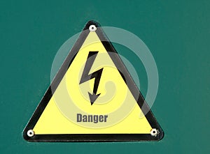 High voltage danger sign