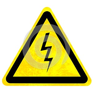 High voltage danger sign