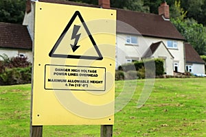 High voltage danger sign.