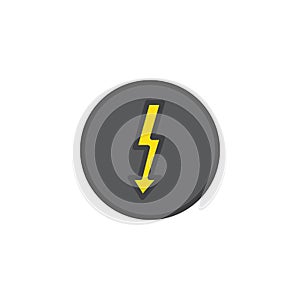 High voltage danger sign filled outline icon