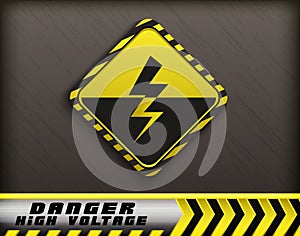 High voltage danger sign