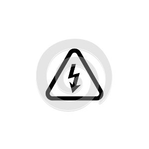 The high voltage danger sign for security isolated on white background