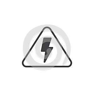 High voltage danger sign vector icon