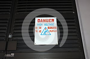 High Voltage Danger Sign