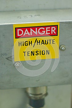 High Voltage Danger Warning Sign