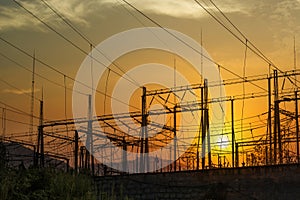 High Voltage electric substation