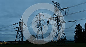 High-Voltage Electrical Distribution Towers Chehalis Washington