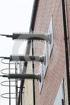 High-voltage electrical insulator electric line