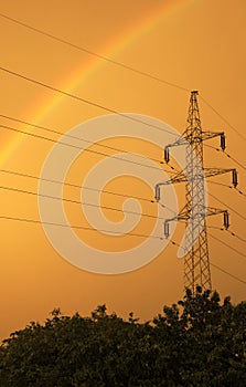 High-voltage electrical transmission tower