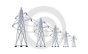 High voltage electricity grid tower pylons