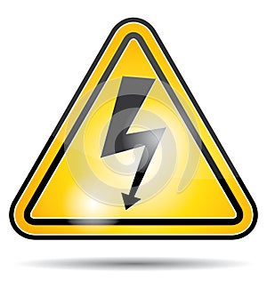 High voltage electricity icon. photo