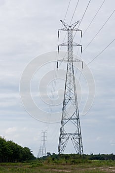 High voltage electricity pillars