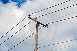 High voltage electricity pole