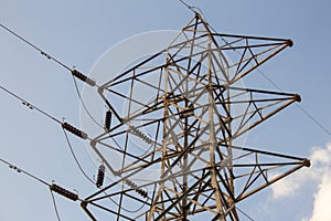 High voltage electricity poles used for power transmission