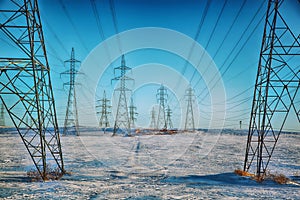 High-voltage electricity power pylons