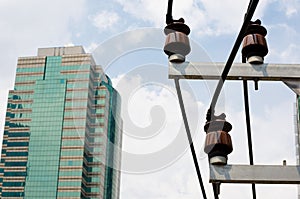 High voltage electricity pylon