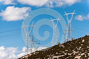 High-voltage electricity pylons