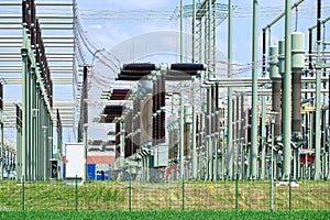 High voltage grid substation, substation gas insulated switchgear, high voltage substation