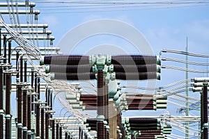 High voltage grid substation, substation gas insulated switchgear, high voltage substation