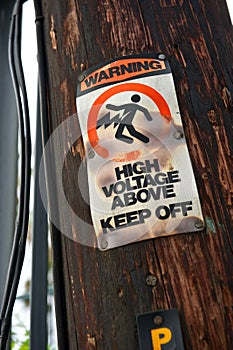 High Voltage-Keep Off Warning Sign