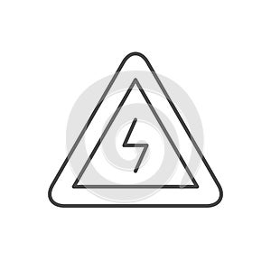 High voltage line outline icon