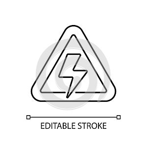 High voltage linear icon