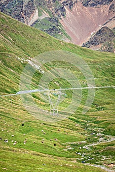 High voltage poles in The Mountain