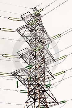 High-voltage power line pole