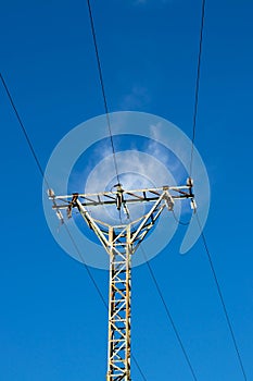 High voltage power line pylon