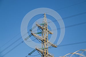 High-voltage power line, steel engineering structure