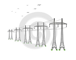 High voltage power lines