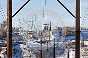 Electrical Cables Across Highway photo