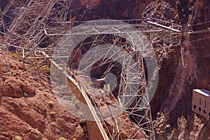 High-Voltage Power Lines from Hoover Dam