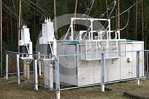 High voltage power transformer substation