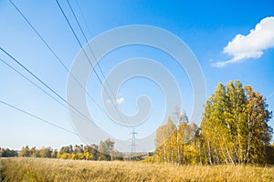 High-voltage power transmission towers